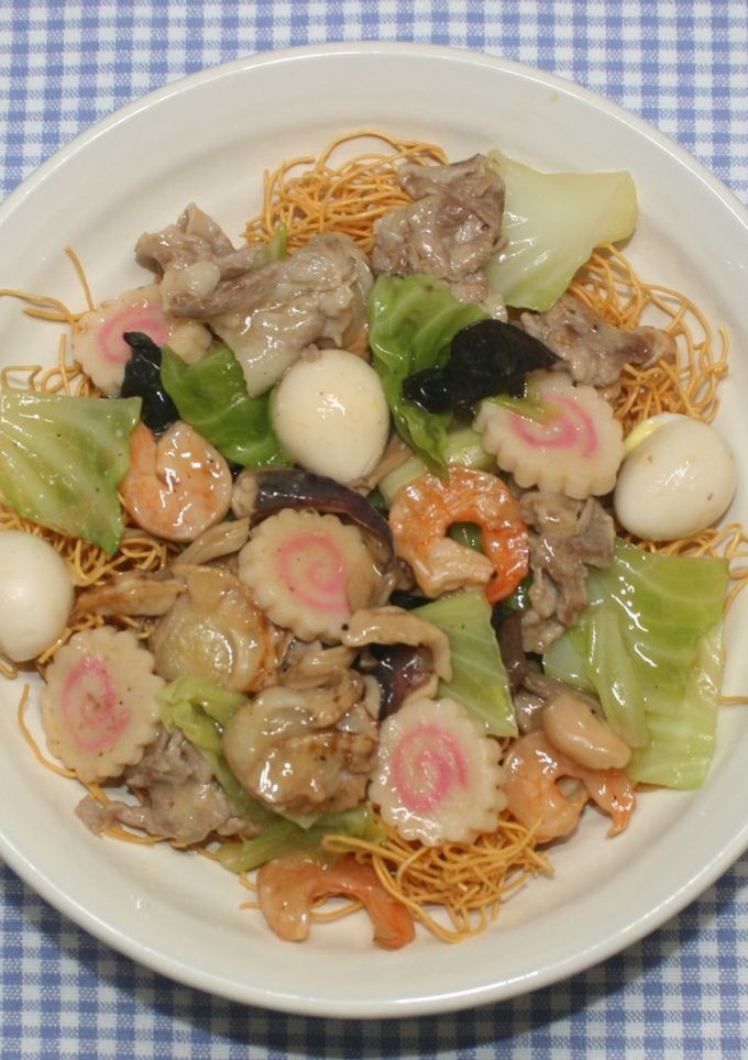 簡単おいしい☆乾燥海鮮たっぷりの皿うどん-レシピのメイン写真