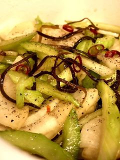 大根とセロリの酢醤油漬け-レシピのメイン写真