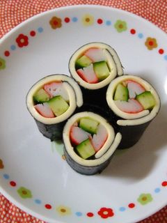 お弁当に♪市松模様のチーズ海苔巻き~☆-レシピのメイン写真