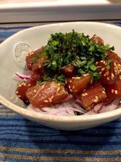 ハワイ仕込みのアヒポケ丼(マグロ漬け丼)-レシピのメイン写真