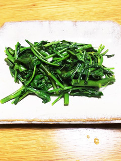 色がキレイな空芯菜のにんにく炒め-レシピのメイン写真