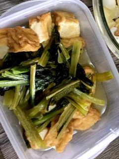小松菜と厚揚げの煮浸し-レシピのメイン写真