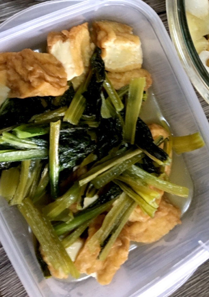 小松菜と厚揚げの煮浸し-レシピのメイン写真