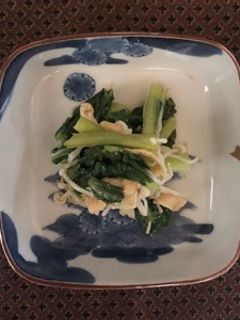小松菜とえのき、油揚げのレンチンお浸し-レシピのメイン写真
