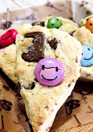 豆乳で作る♡カラフルチョコスコーン-レシピのメイン写真