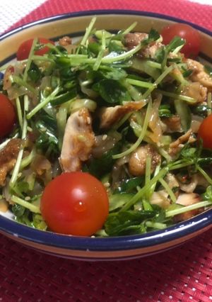 残った唐揚げで中華サラダ-レシピのメイン写真