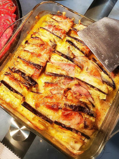 簡単 なすとエリンギとハムのチーズ焼き-レシピのメイン写真