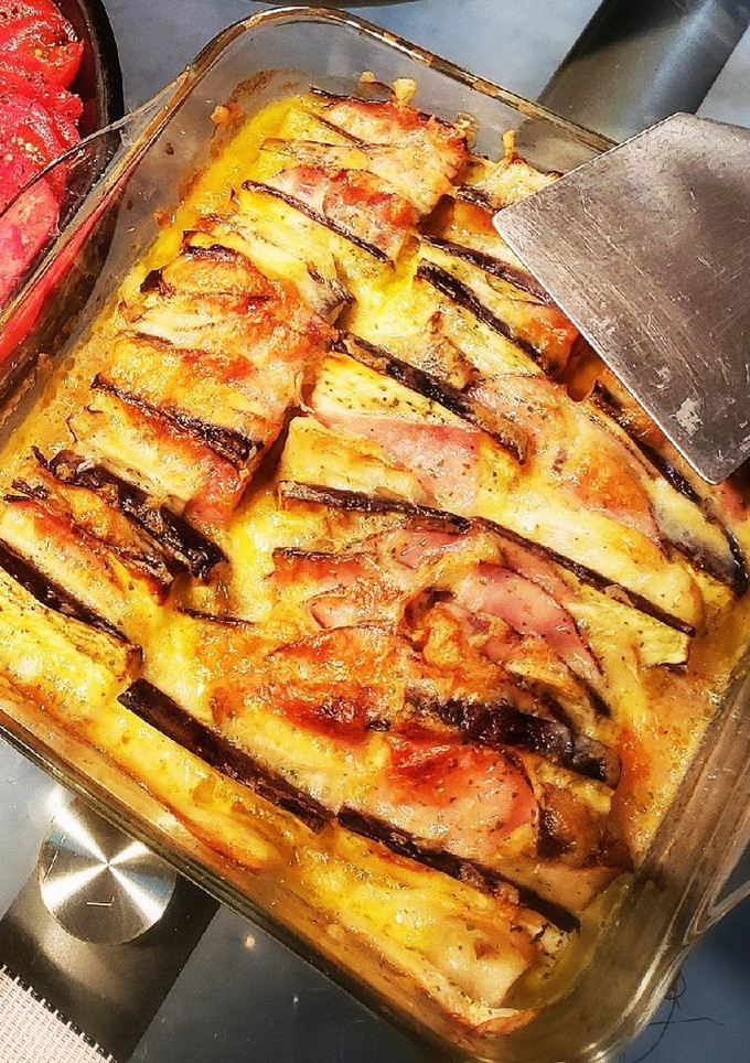 簡単 なすとエリンギとハムのチーズ焼き-レシピのメイン写真