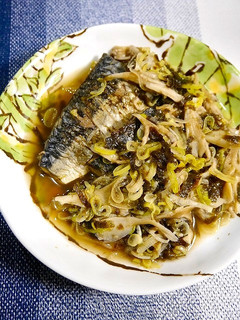 簡単!塩サバと舞茸の海苔出汁煮-レシピのメイン写真