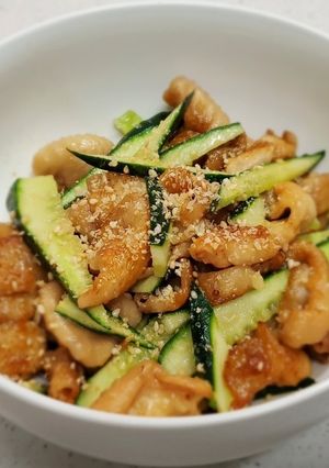 ガチで鶏皮キュウリのポン酢合え。-レシピのメイン写真