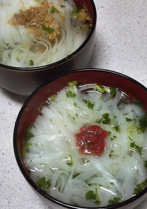 たった4分!カルディのパクチー麺を和風に-レシピのメイン写真