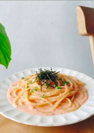 レンジ5分♪子供喜ぶランチ♪明太キムチパスタ-レシピのメイン写真