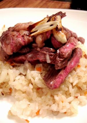 ❀にんにくステーキ丼❀バター醤油味-レシピのメイン写真