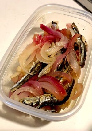 お手軽簡単!赤たまねぎと煮干しの酢漬け-レシピのメイン写真