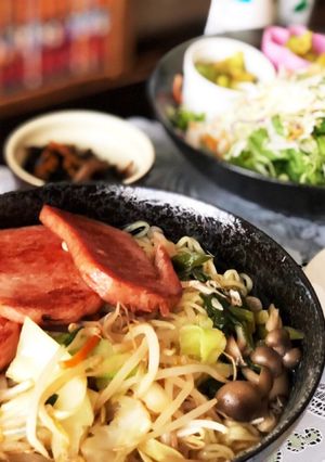 スパムのっけラーメン-レシピのメイン写真