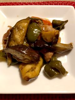 ナスとピーマンと豚肉の炒め(*^^*)-レシピのメイン写真