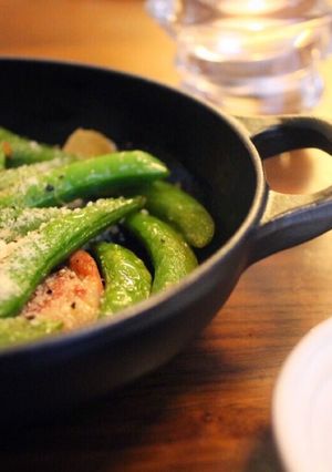 スナップえんどうとベーコンガーリック炒め-レシピのメイン写真
