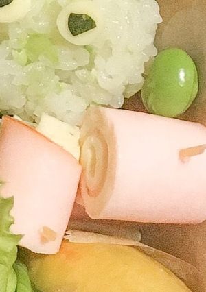 キャラ弁、お弁当に♪グルグルハムチー-レシピのメイン写真