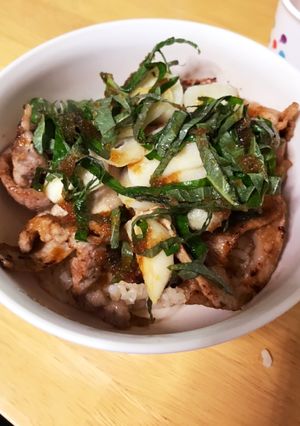 にんにく好きの大葉にんにく豚丼-レシピのメイン写真