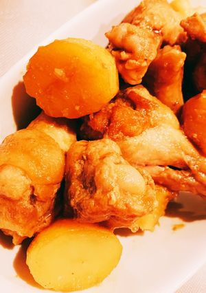 止まらない！鶏手羽元とじゃがいもの甘辛煮-レシピのメイン写真