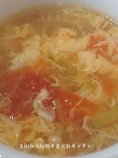 トマトと卵の中華スープ-レシピのメイン写真