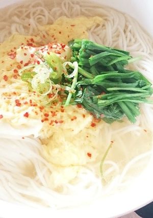 ニラ玉素麺(っ´ω`c)-レシピのメイン写真