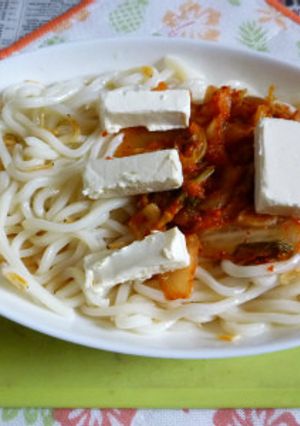 キムチーズの冷やしうどん-レシピのメイン写真