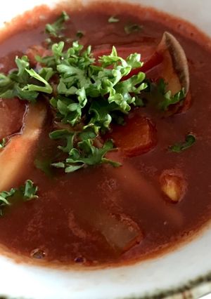 トマトジュースでスープ-レシピのメイン写真