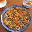 そば粉のキムチチヂミ