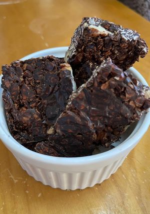 簡単!チョコナッツオートミールバー♪-レシピのメイン写真