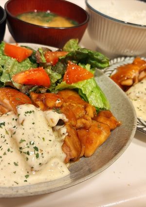 鶏の照り焼き☆にんにくマヨソースがけ-レシピのメイン写真