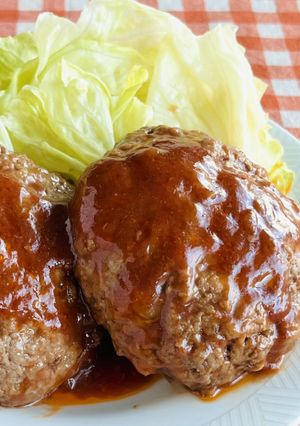 手が汚れない!レンジでふっくらハンバーグ-レシピのメイン写真