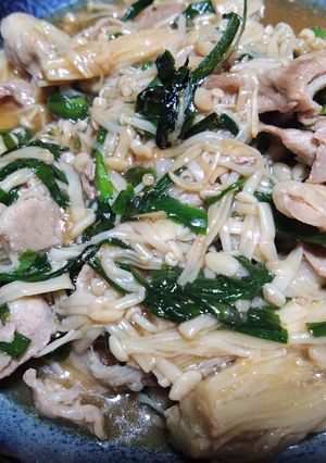 15分！簡単えのきニラあんかけ-レシピのメイン写真