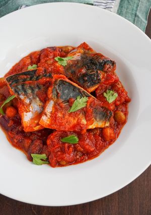 簡単イタリアン！鯖と豆のトマト煮込み-レシピのメイン写真