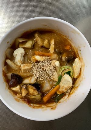 肉無豆腐コク旨中華風ピリ辛味白菜野菜炒め-レシピのメイン写真