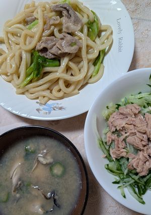 簡単★昼食！豚肉とキャベツの焼きうどん-レシピのメイン写真