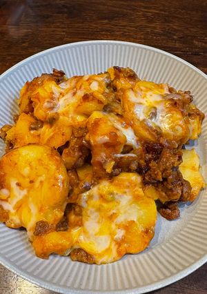 フライパンで作る!ポテトミートグラタン風-レシピのメイン写真
