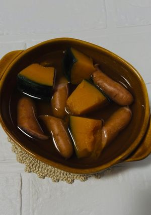 秋！かぼちゃとソーセージのスープ🥣-レシピのメイン写真