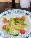 いちじくと旬の野菜の冷製パスタ