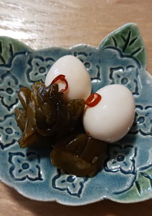 うずらの味付け卵～きゅうり醬油漬の汁で～-レシピのメイン写真