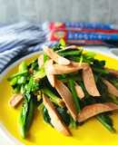ほうれん草とギョニソのにんにく塩麹炒め