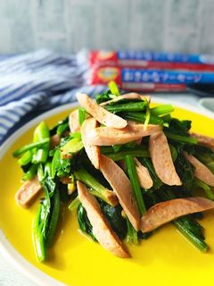 ほうれん草とギョニソのにんにく塩麹炒め-レシピのメイン写真