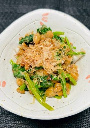 納豆とほうれん草の胡麻和え-レシピのメイン写真