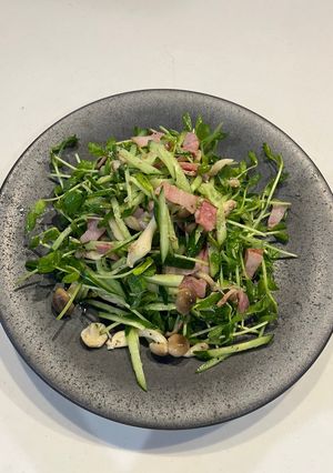 しめじとベーコンの豆苗サラダ-レシピのメイン写真
