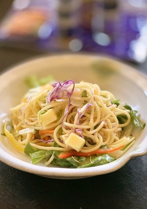 10品目の緑黄色野菜サラダ入りパスタ-レシピのメイン写真