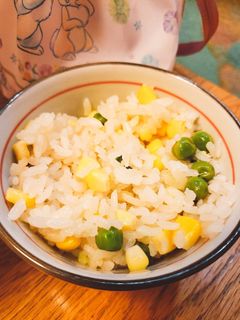 缶詰めで簡単!生姜とコーンの炊き込みご飯-レシピのメイン写真