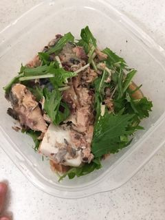 鯖缶と水菜、切り干し大根のサラダ-レシピのメイン写真