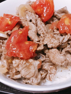 【簡単・さっぱり】トマト牛丼-レシピのメイン写真