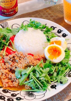 簡単★パクチーキーマカレー-レシピのメイン写真