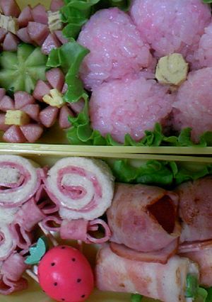 ピンクなお弁当♪-レシピのメイン写真
